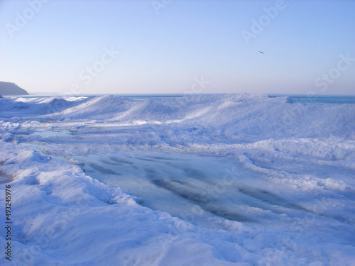 Slush on the seashore