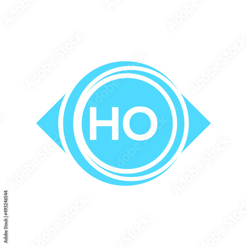 ho letter logo design on black background. ho creative initials letter logo concept. ho letter design.