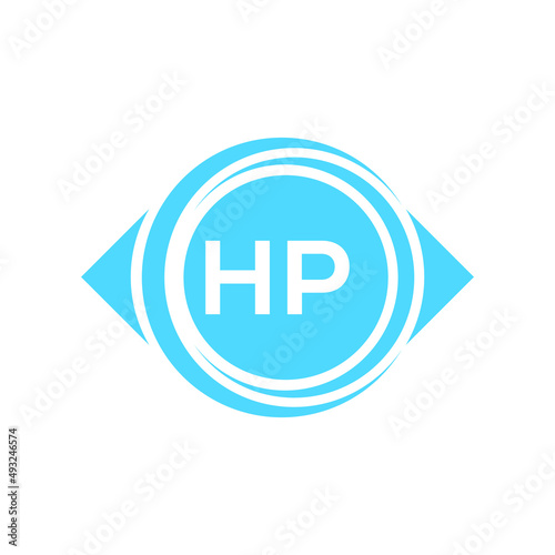 hp letter logo design on black background. hp creative initials letter logo concept. hp letter design.