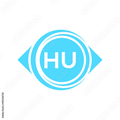 hu letter logo design on black background. hu creative initials letter logo concept. hu letter design.