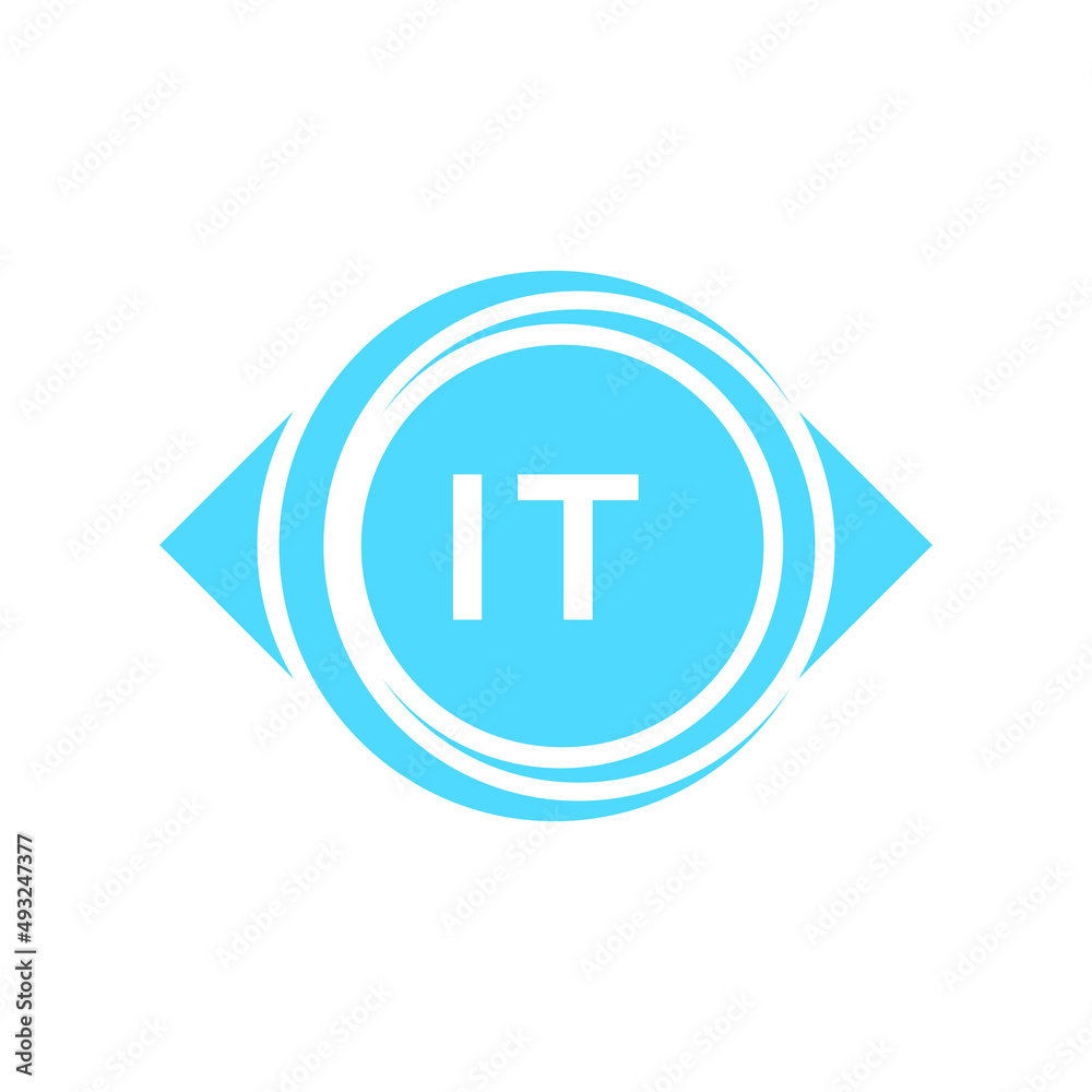 Fototapeta premium it letter logo design on black background. it creative initials letter logo concept. it letter design.