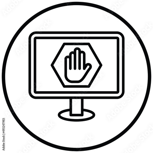 Vector Design Ad Blocker Icon Style