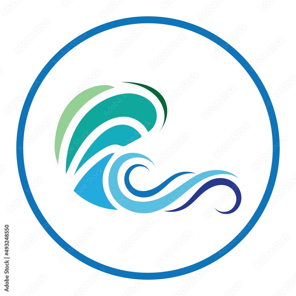 Water wave icon vector Water wave icon vector