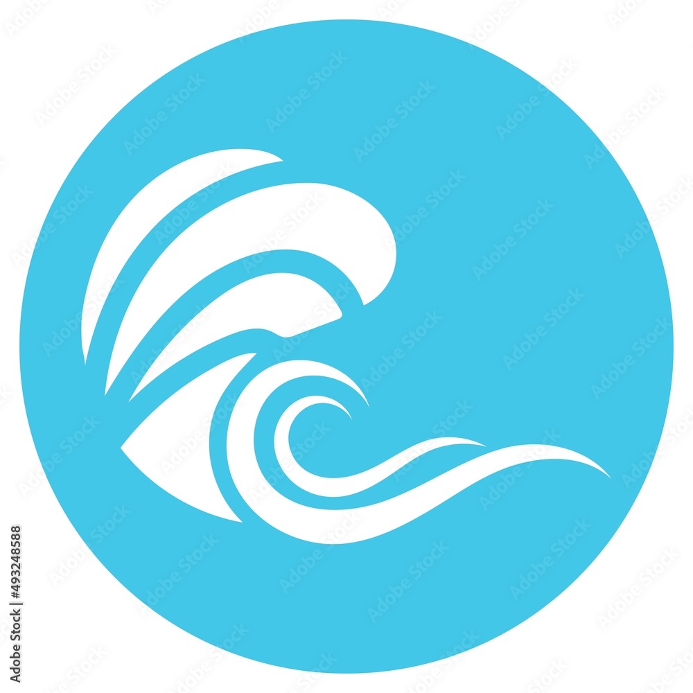 Water wave icon vector Water wave icon vector