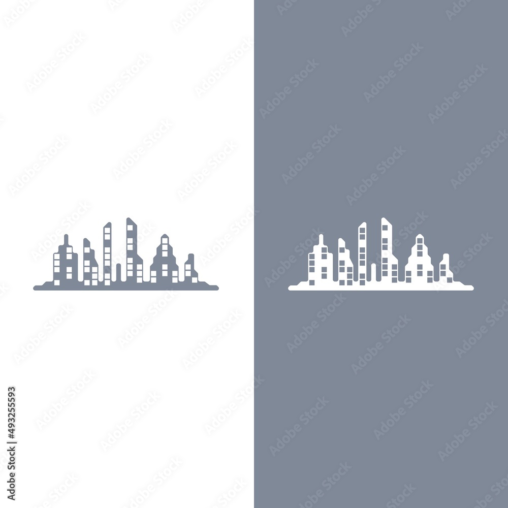 Modern City skyline illustration in flat design Modern City skyline illustration in flat design