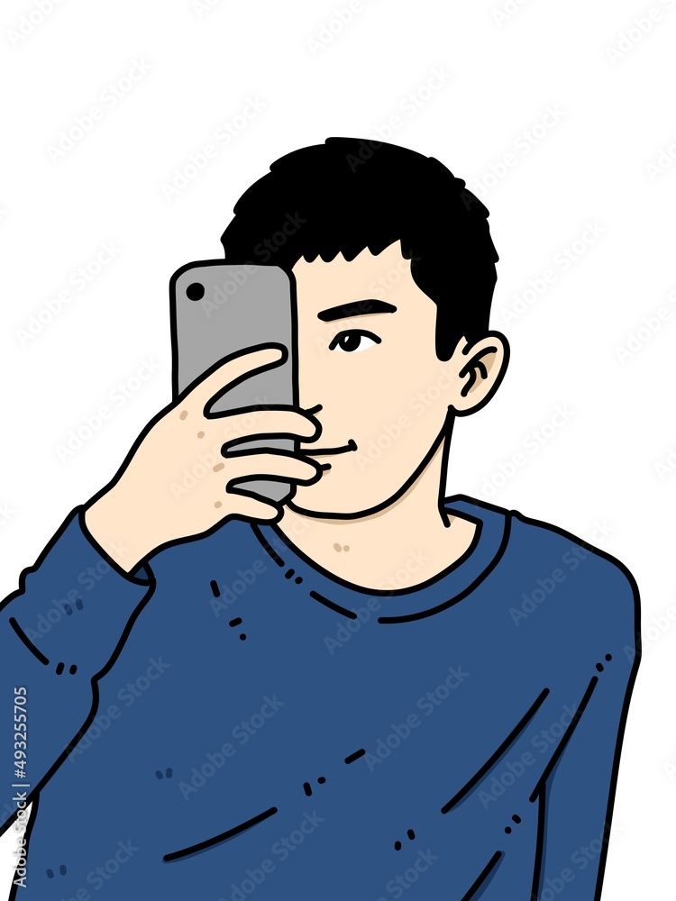 cute man cartoon on white background cute man cartoon on white background
