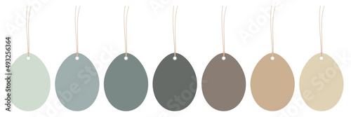 7 Hangtags Ostereier Naturfarben