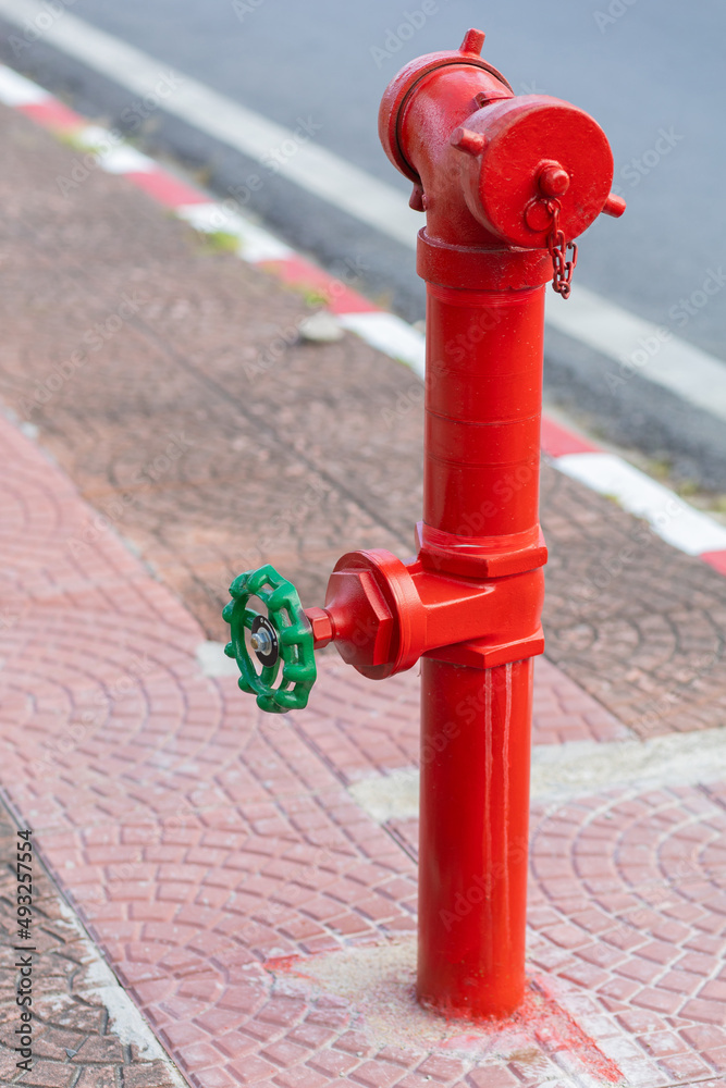 Fire Water hose connector ready to use in the outdoor. Fire Water hose connector ready to use in the outdoor.