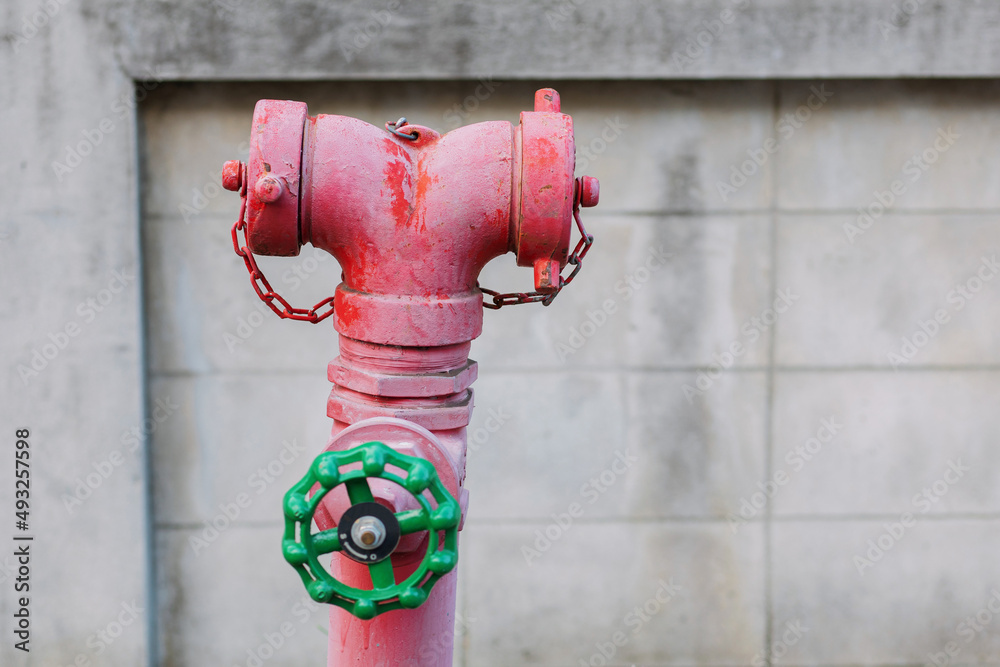 Fire Water hose connector ready to use in the outdoor. Fire Water hose connector ready to use in the outdoor.