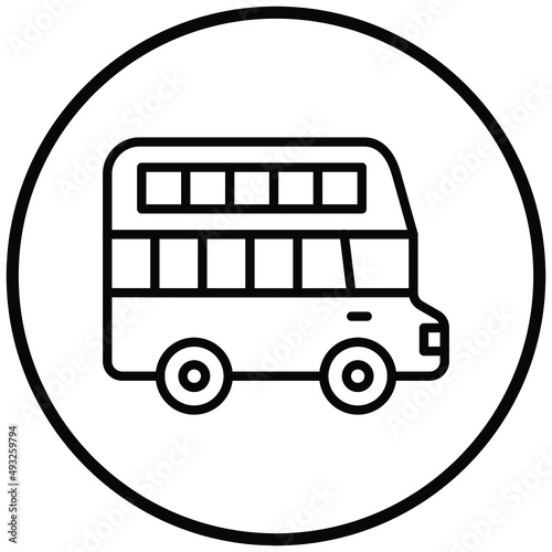 Vector Design Double Decker Icon Style