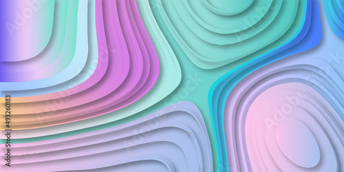 Abstract background with circles. The colors of the aqueous ink are translucent. Abstract multicolored marble texture background. Modern and geometric design and color full design in illustration.