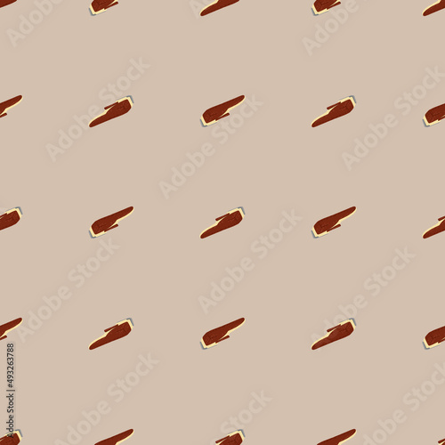 Clippers seamless pattern on. Vintage barber shops elements in doodle style.