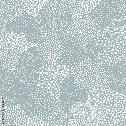 monochrome seamless vector abstract pattern with dots of different sizes