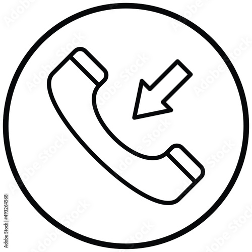 Vector Design Incoming Call Icon Style