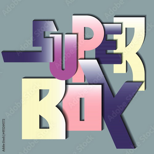 super boy. beautiful vector lettering with unique handwritten letters. can be used in the design of t-shirts, bags, stickers