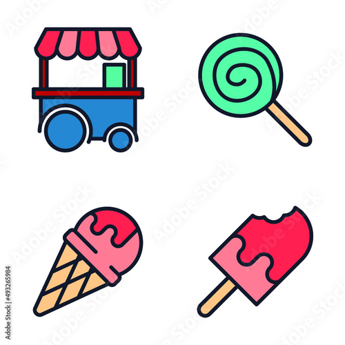 Amusement Park set icon symbol template for graphic and web design collection logo vector illustration