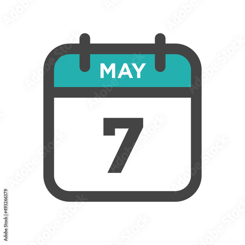 May 7 Calendar Day or Calender Date for Deadlines or Appointment