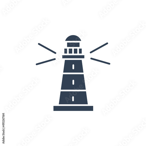 lighthouse  icons  symbol vector elements for infographic web