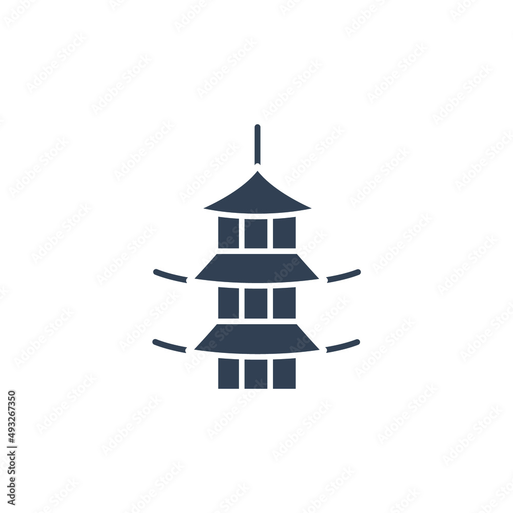 pagoda icons symbol vector elements for infographic web pagoda icons symbol vector elements for infographic web
