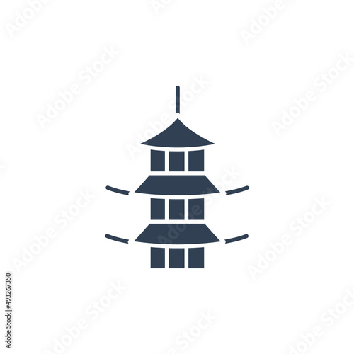 pagoda icons symbol vector elements for infographic web