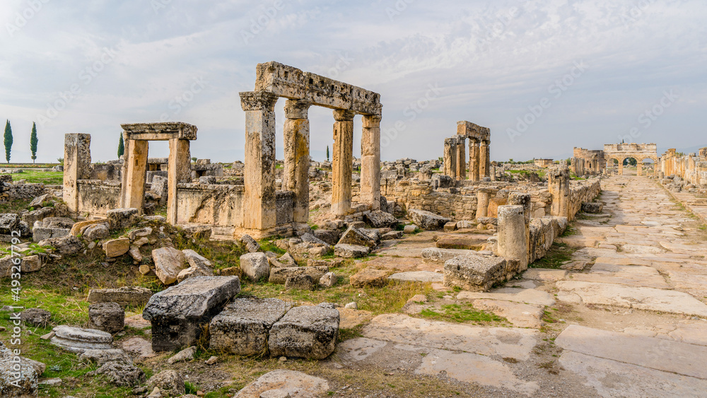 The ruins of the holy city of hierapolis