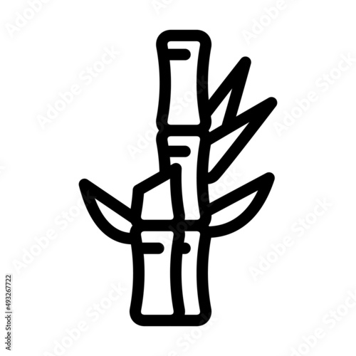 bamboo plant line icon vector. bamboo plant sign. isolated contour symbol black illustration photo