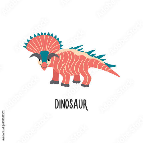 Clipart of a child's image of a dinosaur