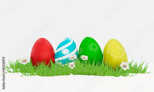 Easter eggs, painted with b...