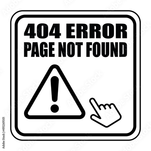 Logo 404 error page not found.