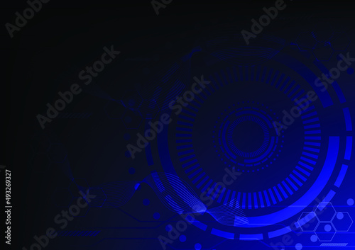 Abstract modern technology science background blue tone