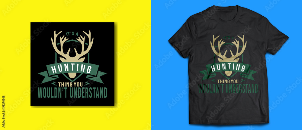 Fototapeta premium Hunting t-shirt design
