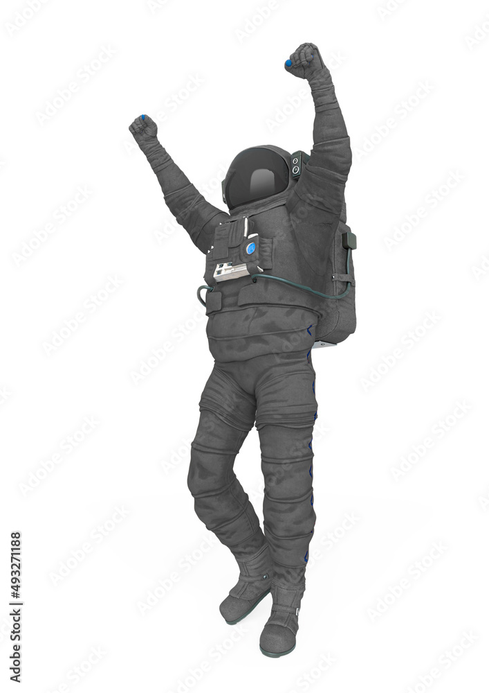astronaut explorer is the winner on white background astronaut explorer is the winner on white background