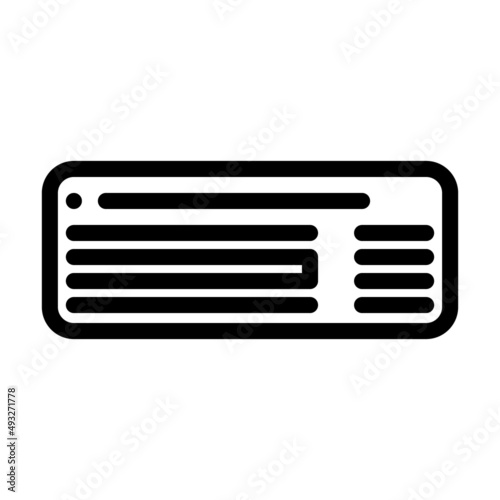 keyboard computer line icon vector. keyboard computer sign. isolated contour symbol black illustration © sevector