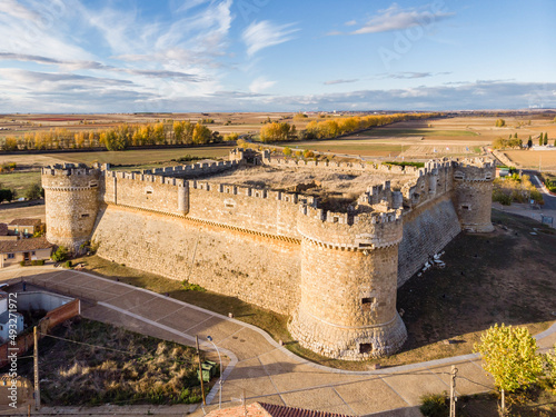 Castle of Grajal de Campos, 16th century military construction on the remains of another previous castle from the 10th century, castilla y Leon, Spain photo