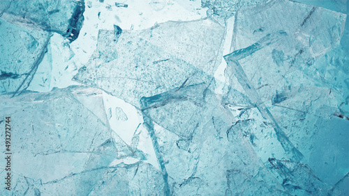 Close-up of broken ice, mac...