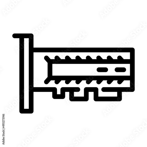 ssd computer disk line icon vector. ssd computer disk sign. isolated contour symbol black illustration