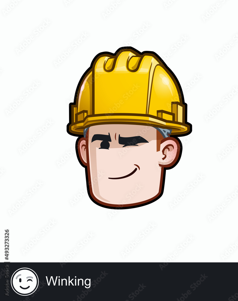 Construction Worker - Expressions - Positive n Smiling - Winking Construction Worker - Expressions - Positive n Smiling - Winking