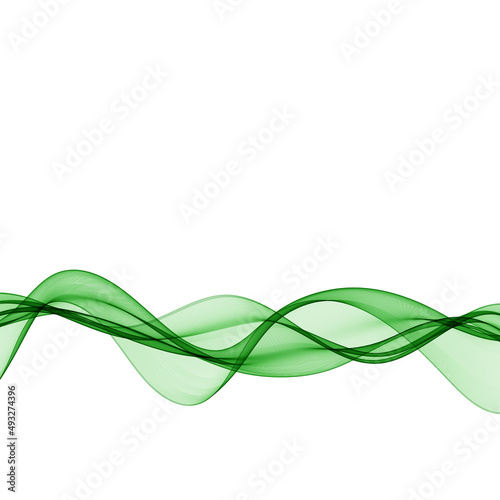 Abstract green smooth smoky wave background design