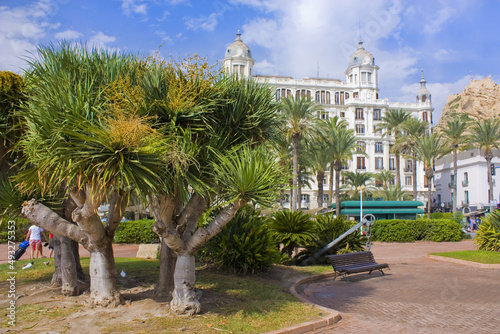 Carbonell House (or Casa Carbonell) at Esplanade - main promenade in Alicante, Spain 