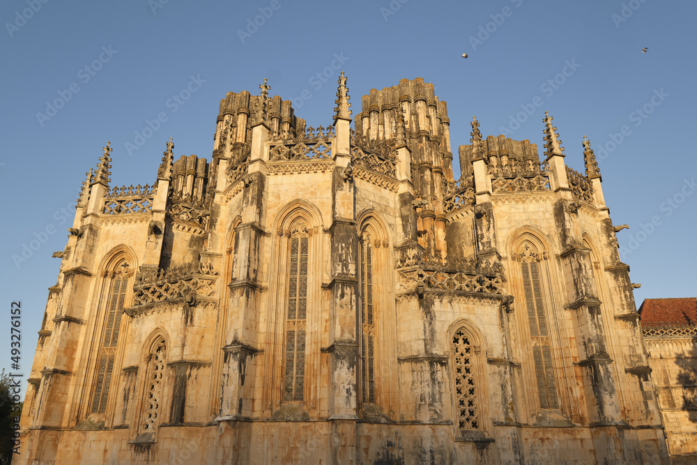 view od outside of the Unfinished Chapels in the Batalha Monastery in Batalha, Portugal	
