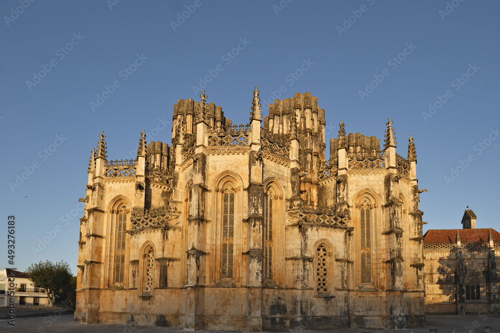 view od outside of the Unfinished Chapels in the Batalha Monastery in Batalha, Portugal	
