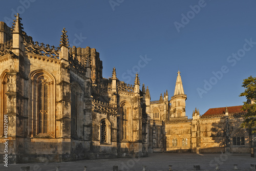 view od outside of the Unfinished Chapels in the Batalha Monastery in Batalha, Portugal 