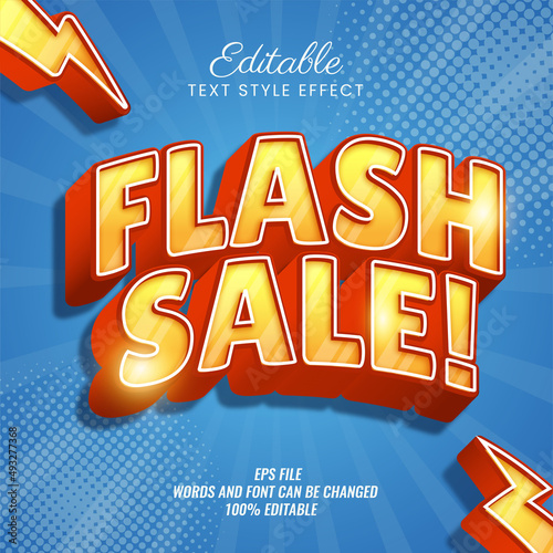Mega sale bold editable text effect Premium Vector