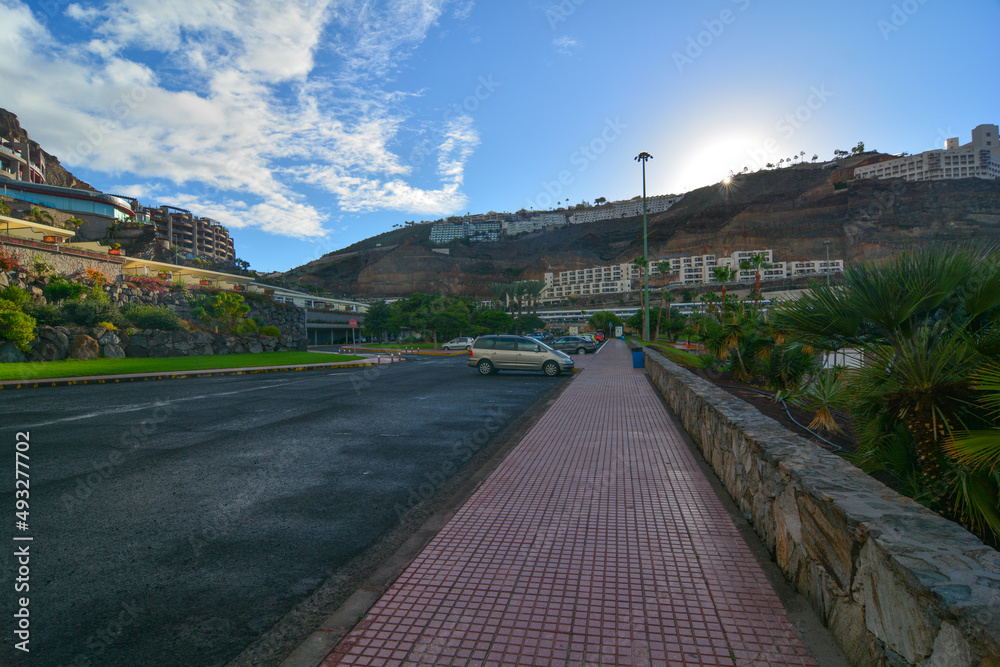 Fototapeta premium playa de amadores spiaggia degli amanti isola gran canaria