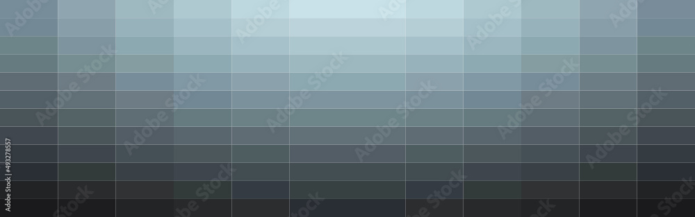 Abstract blue and gray gradient rectangle mosaic banner background. Vector illustration.