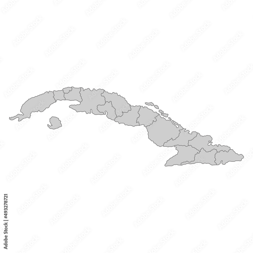 Outline political map of the Cuba. High detailed vector illustration. Outline political map of the Cuba. High detailed vector illustration.