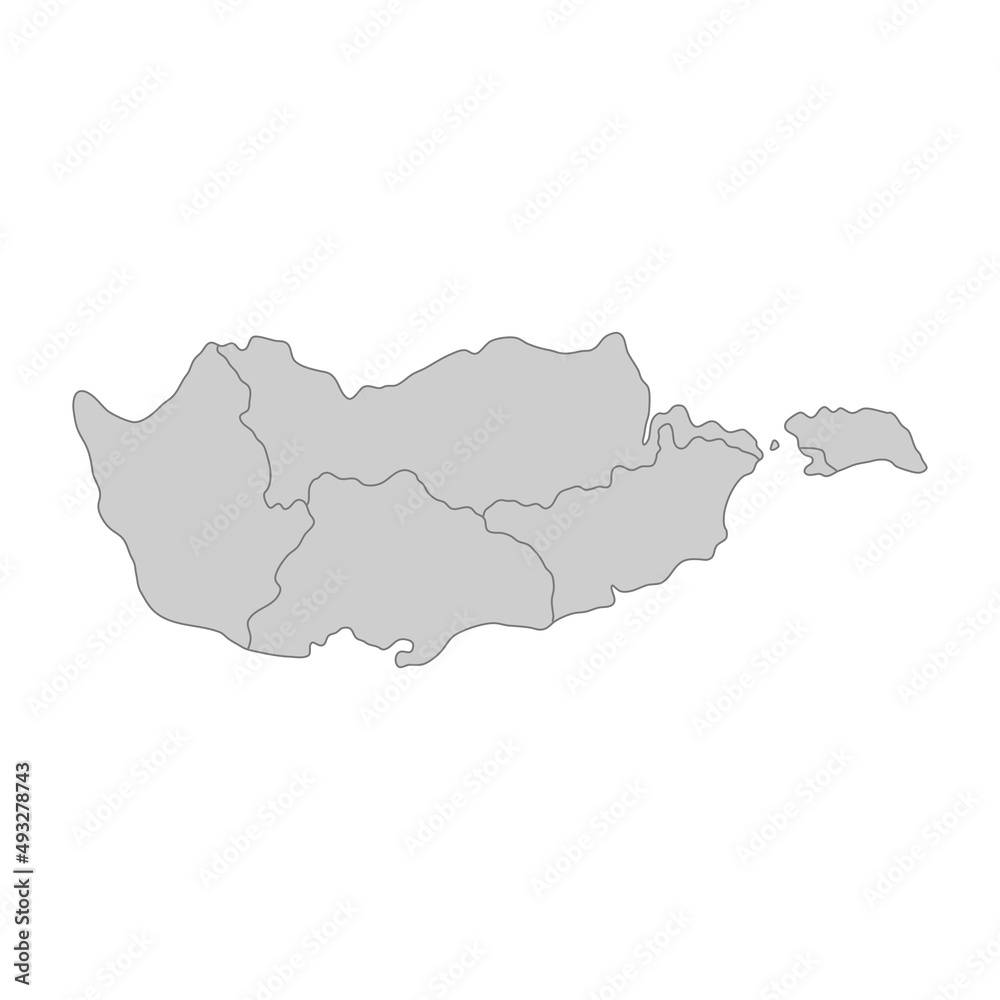 Outline political map of the Cyprus. High detailed vector illustration.