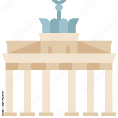 brandenburg gate flat icon