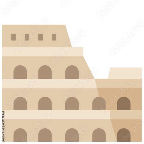 colosseum flat icon