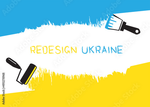 redesign Ukraine sign symbol with paint tools